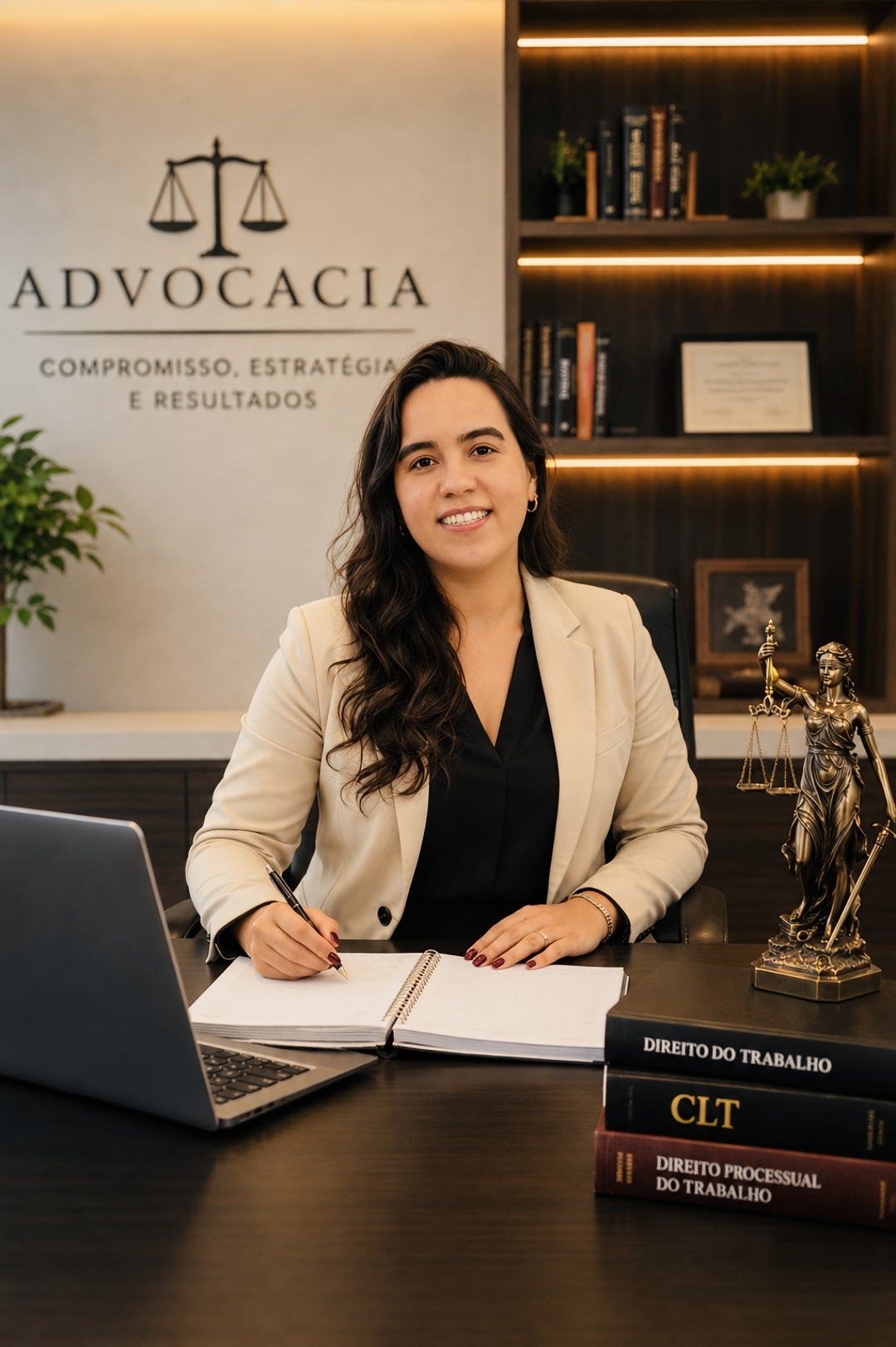 Dra. Ana Damasceno em seu escritório